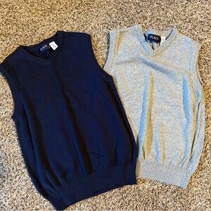 (2) Children's Place Kids' Navy and Gray Sweater Vest Set